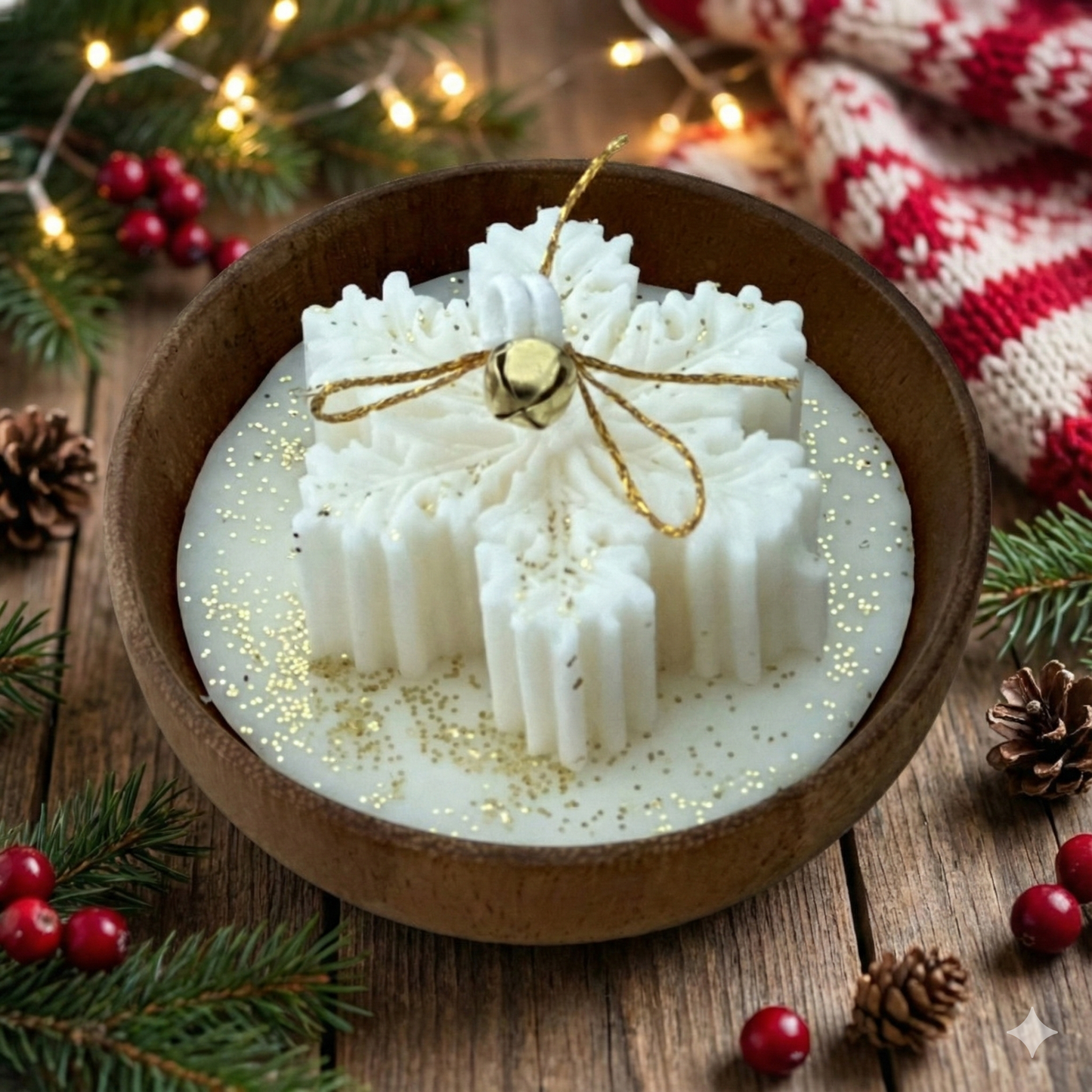 Christmas Snowflake Bowl Candle